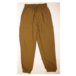 Olive Green Drawstring Trousers